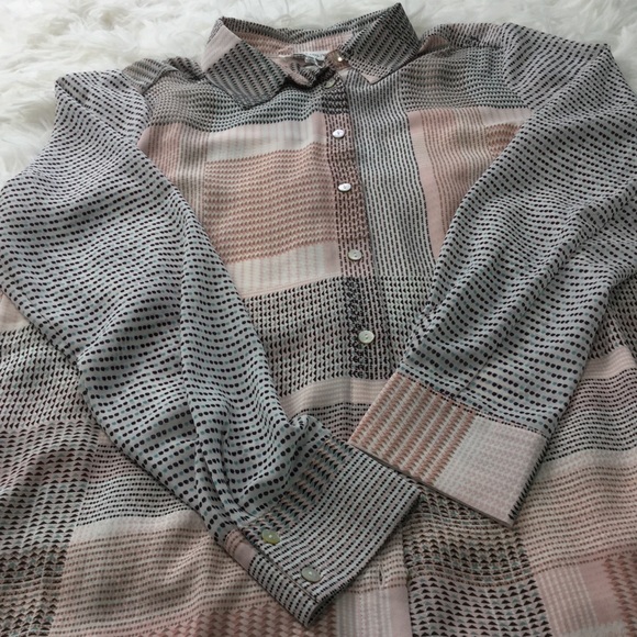 Rose+Olive - Women Long Sleeves Pink Plaid Shirt - Picture 7 of 8